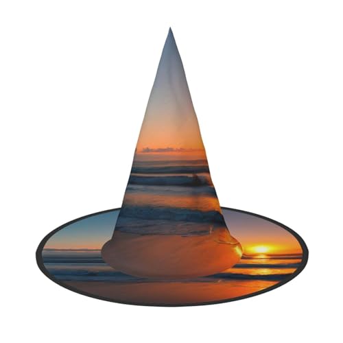 Longzehao Wunderschöner Sonnenaufgang Ozean Druck Halloween Kostüm Hexenhut Erwachsene Cosplay Karneval Party Kostüm Zubehör Longzehao Wunderschöner Sonnenaufgang Ozean Druck Halloween Kostüm Hexenhut Erwachsene Cosplay Karneval Party Kostüm Zubehör von Longzehao