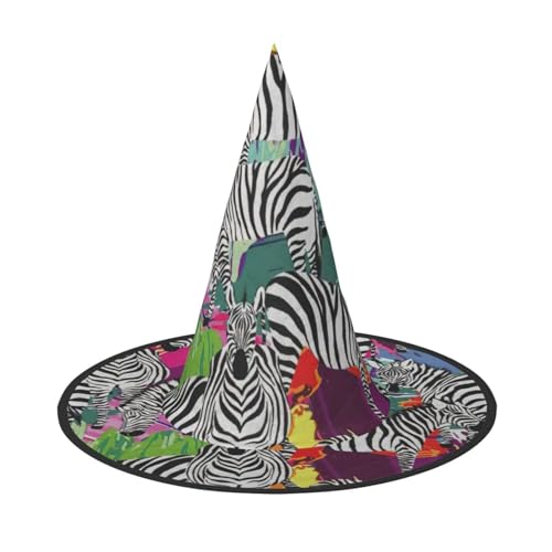 Longzehao Zebra Print Halloween Kostüm Hexenhut Erwachsene Cosplay Karneval Party Kostüm Zubehör Longzehao Zebra Print Halloween Kostüm Hexenhut Erwachsene Cosplay Karneval Party Kostüm Zubehör von Longzehao