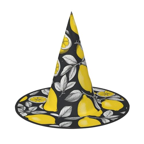 Longzehao Zitronenfrucht Muster Druck Halloween Kostüm Hexenhut Erwachsene Cosplay Karneval Party Kostüm Zubehör Longzehao Zitronenfrucht Muster Druck Halloween Kostüm Hexenhut Erwachsene Cosplay Karneval Party Kostüm Zubehör von Longzehao