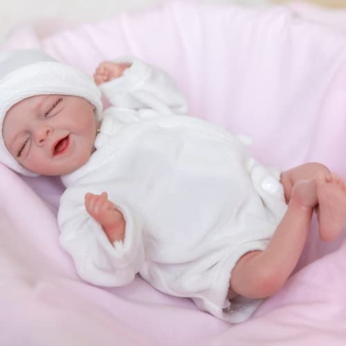 Lonian 12-Zoll-Mini-Size-Reborn-Baby-Mini-Puppe Lebensechte Soft-Touch-Baby-3D-Haut-Sammler-Kunstpuppe von Lonian
