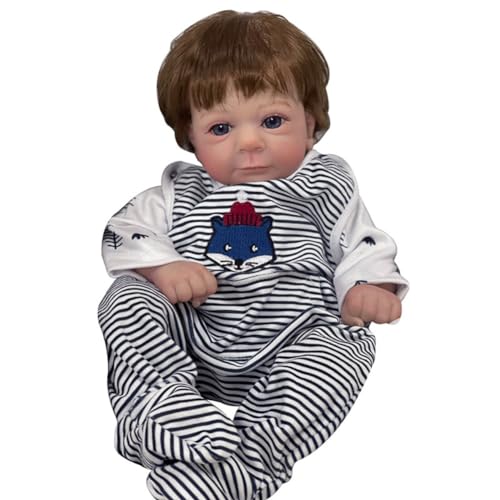 Lonian 18 Zoll 45 cm lebensechte Frühchenpuppe, realistische wiedergeborene Babys, echte Babypuppen, die echt Aussehen, handgefertigtes weiches Babyspielzeug für Kinder von Lonian