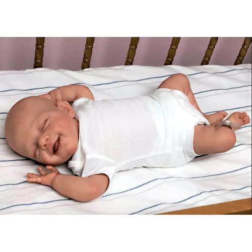 Lonian 19 Zoll 48 cm Ganzkörper-Silikon-Reborn-Baby-Puppe, die lebensechtes Soft-Touch-Badespielzeug schläft von Lonian
