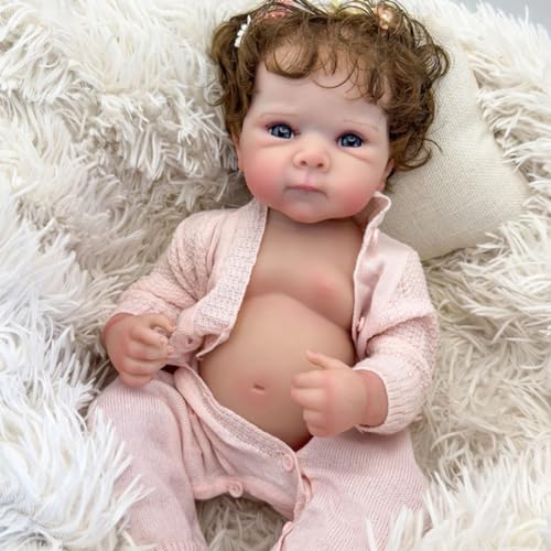 Lonian 19 Zoll 48 cm Ganzkörper-Silikon-Vinyl-Real Touch Baby lebensechte wiedergeborene Puppen für Kinder ab 3 Jahren (Bettie) von Lonian