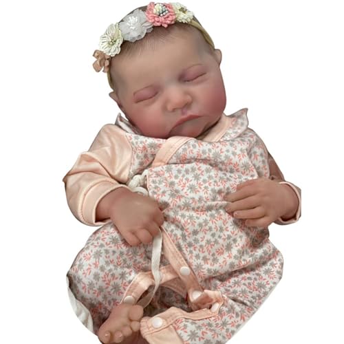 Lonian 19 Zoll Baby schlafende echte Babypuppen Neugeborenes Kleinkind wiedergeborene Puppe von Lonian