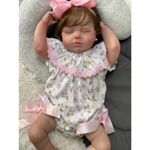 Lonian 19 Zoll schlafende Babypuppen, die echt Aussehen, realistisch aussehende Babypuppen für Neugeborene mit weichem Körper (Loulou) von Lonian