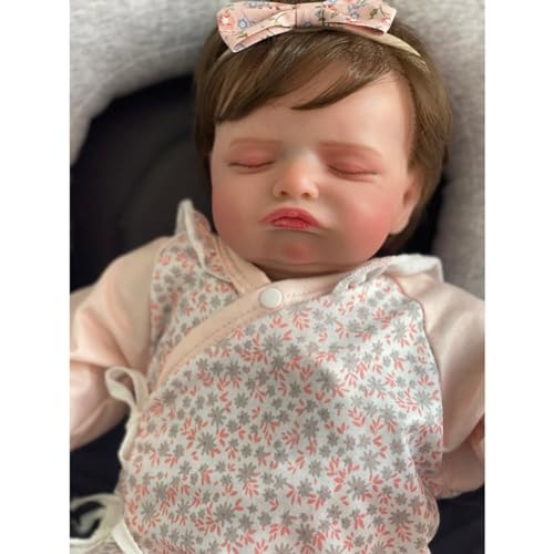 Lonian 19 Zoll schlafende Babypuppen, die echt Aussehen, realistisch aussehende Babypuppen für Neugeborene mit weichem Körper (Rosalie) von Lonian