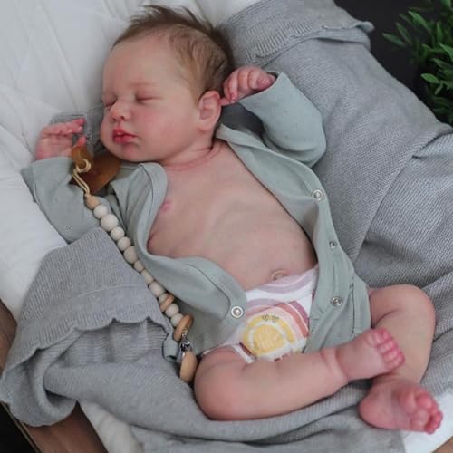 Lonian 20 Zoll 50 cm Ganzkörper-Silikon-Vinyl-Real Touch Baby lebensechte wiedergeborene Puppen für Kinder ab 3 Jahren (Mädchen) von Lonian