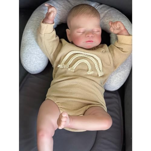 Lonian 20-Zoll-Reborn-Babypuppe, echt aussehende, gewichtete, lebensechte Puppe, bestes Geburtstagsgeschenk, Alter 3 von Lonian