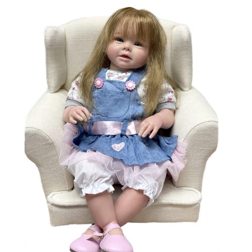 Lonian 22 Zoll 55 cm handgefertigte Reborn Baby Girl Doll mit weichem Baumwollkörper Real Touch für Kinder Play Toy (4269) von Lonian