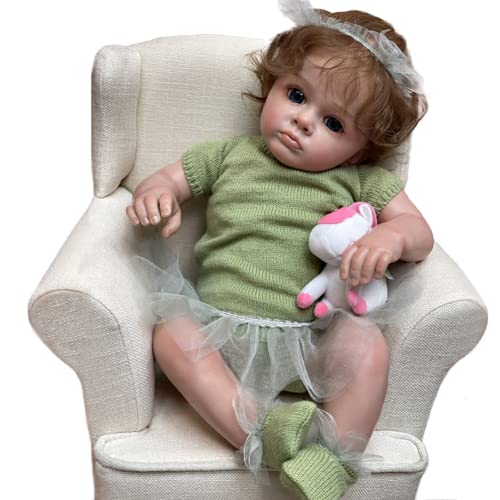 Lonian 22 inch 55cm Handgemachte Reborn Puppe Gemalt Baby Mädchen Puppe von Lonian
