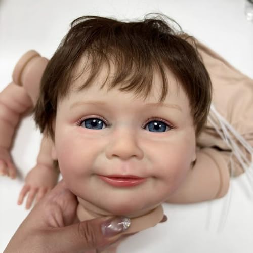 Lonian 24 Zoll lebensechte unfertige Reborn Puppe Kit mit Hand Wurzel Haar von Lonian