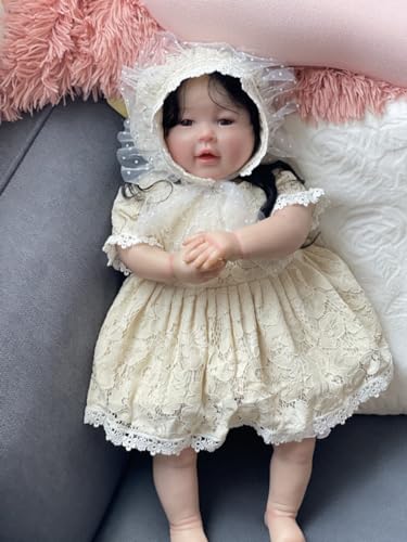 Lonian 24Inch Reborn Baby Dolls 60cm Realistic Reborn Toddler Girl Dolls Soft Real Life Handmade Reborn Babies Birthday Gifts Suitable for Ages 3+ von Lonian