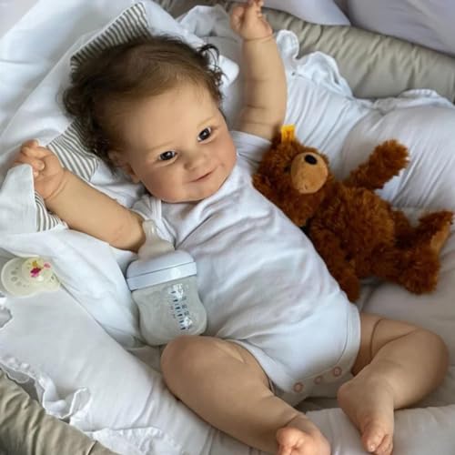 Lonian 48 cm große wiedergeborene Babypuppen mit Baumwollkörper – handgefertigte realistische Neugeborene Babypuppe für Mädchen und Jungen – bringen Sie Freude in Ihre Familie von Lonian