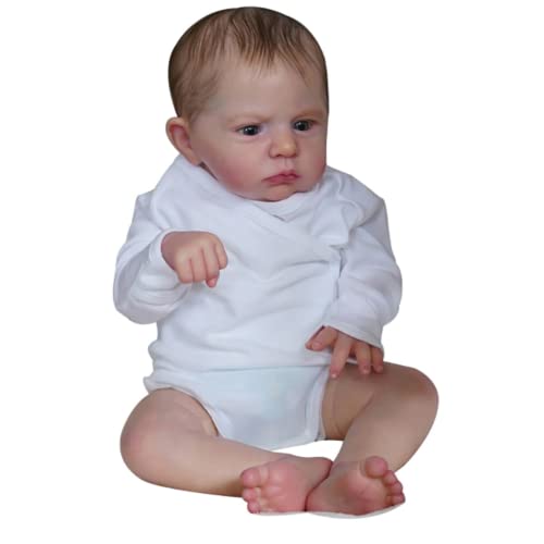 Lonian 60cm Reborn Baby Puppe Weicher Körper Lebensechtes Baby für Kinder Spielzeug (Blue Eyes) von Lonian