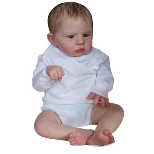 Lonian 60cm Reborn Baby Puppe Weicher Körper Lebensechtes Baby für Kinder Spielzeug (Blue Eyes) von Lonian