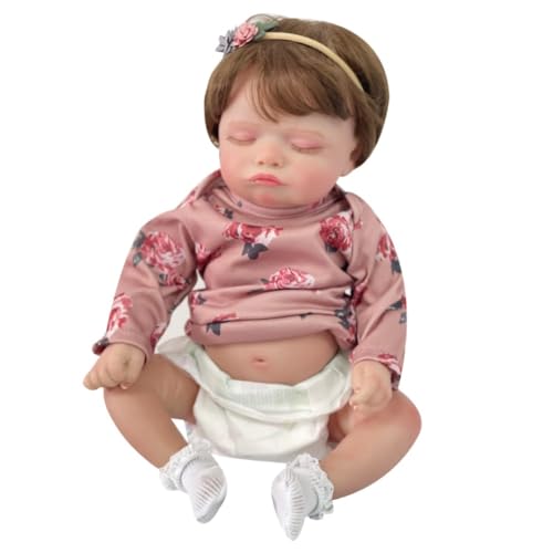 Lonian Ganzkörper-Puppe aus weichem Vinyl, 45 cm, lebensechte Babypuppen, die echt Aussehen, realistische Neugeborene, Silikon-Reborn-Babypuppen für Mädchen von Lonian