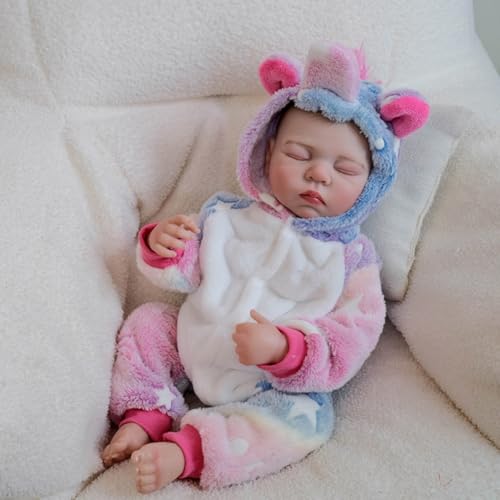 Lonian Reborn-Baby Girl 19 Zoll realistische Baby-Puppen neugeborenen Puppe lebensechte Kleinkind Puppen handgefertigt waschbar Weichheit Vin-yl Körper, der echte Baby Aussehen (A) von Lonian