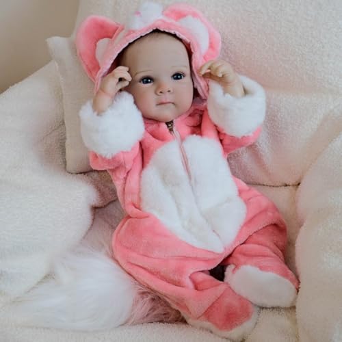 Lonian Reborn-Baby Girl 19 Zoll realistische Baby-Puppen neugeborenen Puppe lebensechte Kleinkind Puppen handgefertigt waschbar Weichheit Vin-yl Körper, der echte Baby Aussehen (B) von Lonian