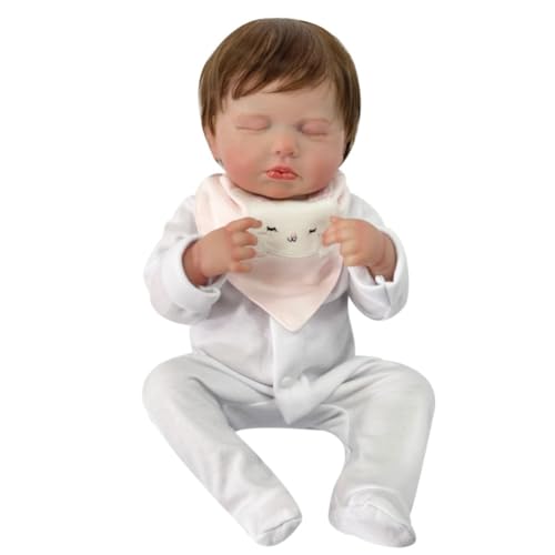 Lonian Reborn-Babypuppen, 19-Zoll-Rebornpuppen, realistische Neugeborene, Babypuppen, weicher Körper, beweglicher Vollvinylkörper, Mädchen/Junge wie EIN lebensechtes Baby, mit Fütterungsset (Junge) von Lonian