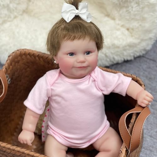 Lonian Reborn-Babypuppen, 50,8 cm, Grils, weiches Vinyl, realistische Neugeborene, echtes handgefertigtes Spielzeug mit süßer Lächeln-Babypuppe (Baumwollkörper) von Lonian