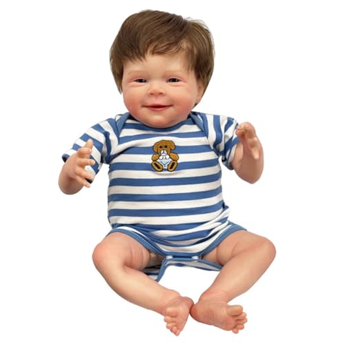 Lonian Reborn-Babypuppen, echt aussehende Silikonbabys, 48 ​​cm, lebensechte Babypuppen, schlafende realistische Neugeborene, lebensgroße Puppen für Kinder von Lonian