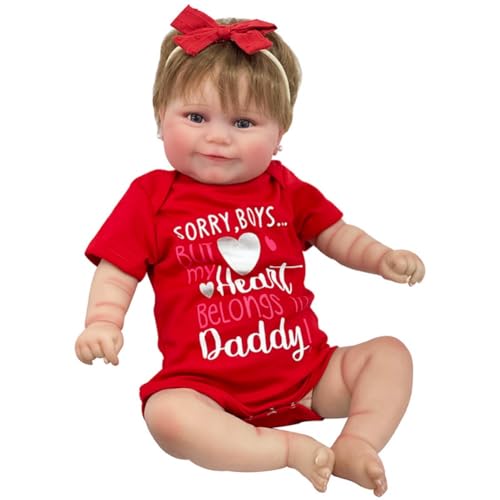 Lonian Reborn Babypuppen, realistisches Silikon-Vinyl, weiches Baby, handgefertigte Reborn-Puppen, Kleinkind, magnetischer Schnuller, Spielzeug, (Maddie) von Lonian
