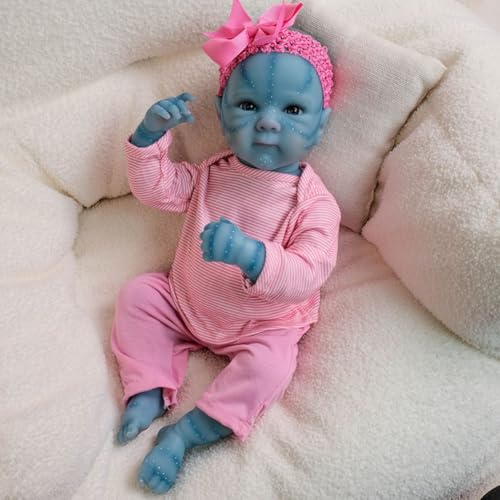 Lonian Reborn Girl Dolls 19 Zoll 48cm mit vollem Vinylkörper und bemalter Haarpuppe Realistisches Spielzeug für Kinder ab 3 Jahren (C) von Lonian
