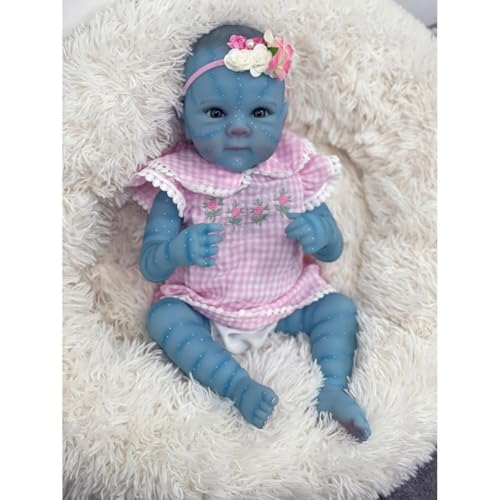 Lonian Reborn Girl Dolls 19 Zoll 48cm mit vollem Vinylkörper und bemalter Haarpuppe Realistisches Spielzeug für Kinder ab 3 Jahren (D) von Lonian