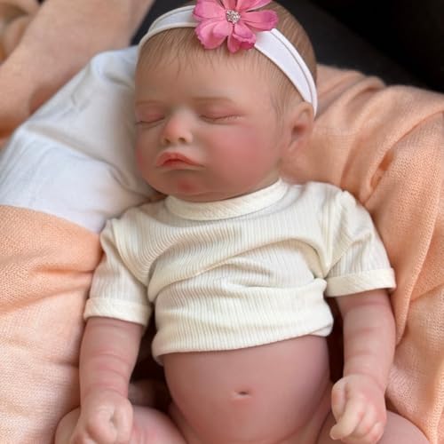 Lonian Reborn Mädchen Puppen 18 Zoll Reborn Puppen Realistische Neugeborenen Baby Puppen Weicher Körper Poseable Vinyl Körper Wie EIN lebensechtes Baby mit Fütterung Kit für Kinder (Weiß) von Lonian