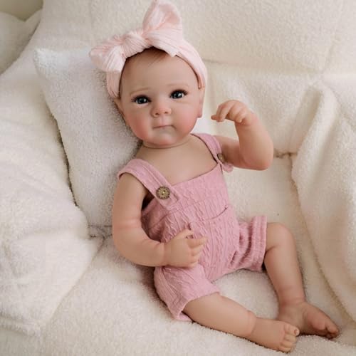 Lonian Reborn Mädchen Puppen 19 Zoll Reborn Puppen Realistische Neugeborenes Baby Puppen Soft Body Poseable Full Vinyl Body Girl Like a Baby mit Fütterung Kit für Kinder (Bettie) von Lonian