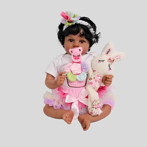 Lonian Reborn Puppe 22 Zoll dunkelbraune Haut afroamerikanisches Baby niedlich Reborn Kleinkind Mädchen Puppe echte Baby Größe Lonian Reborn Puppe 22 Zoll dunkelbraune Haut afroamerikanisches Baby niedlich Reborn Kleinkind Mädchen Puppe echte Baby Größe von Lonian