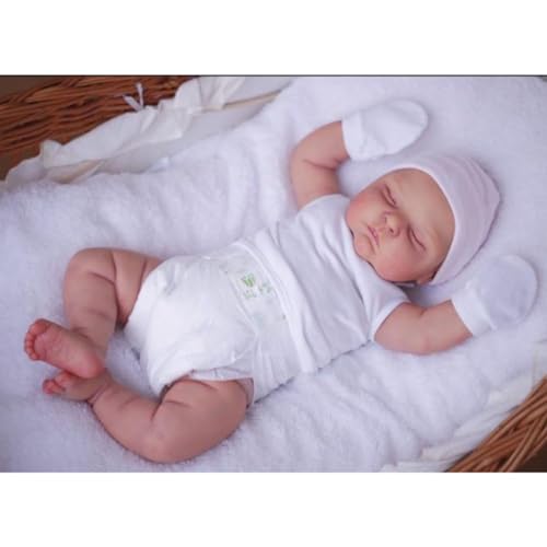 Lonian Reborn-Puppen, 19 Zoll, 48 cm, schöne realistische Neugeborene, Babypuppe mit weichem Baumwollkörper, die echt aussieht, mit Schnuller von Lonian