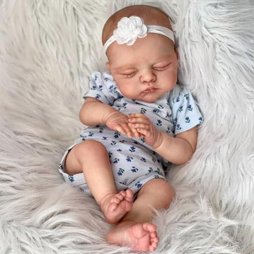 Lonian Reborn Puppen 18 Zoll handgefertigt realistische Baby weichen Stoff Körper mit Zubehör (A) von Lonian