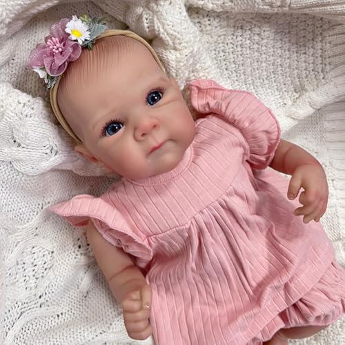 Lonian Reborn Puppen - 18-Zoll handgefertigte realistische Babypuppen weicher Stoffkörper mit Spielzeugzubehör, Reborn Babypuppen wie EIN lebensechtes Baby von Lonian