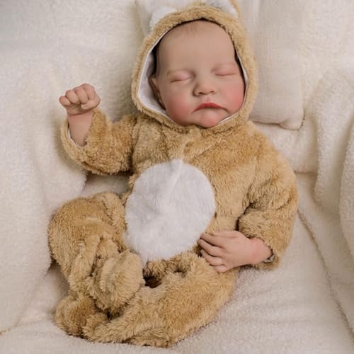 Lonian Reborn Puppen - 18-Zoll handgefertigter realistischer weicher Stoffkörper mit Spielzeugzubehör, Reborn Puppen wie EIN lebensechtes Baby von Lonian