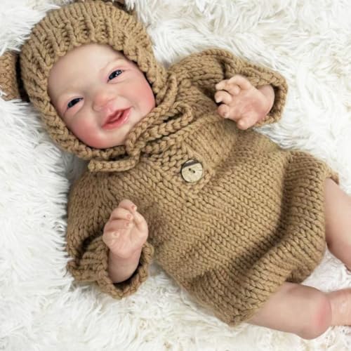 Lonian Reborn Puppen 18 Zoll realistische Neugeborene lebensechte Puppe offene Augen echt aussehende Baby Weichheit Stoff Körper bewegliche Gliedmaßen Spielzeug mit Zubehör-Set für Kinder ab 3 Jahren Lonian Reborn Puppen 18 Zoll realistische Neugeborene lebensechte Puppe offene Augen echt aussehende Baby Weichheit Stoff Körper bewegliche Gliedmaßen Spielzeug mit Zubehör-Set für Kinder ab 3 Jahren von Lonian