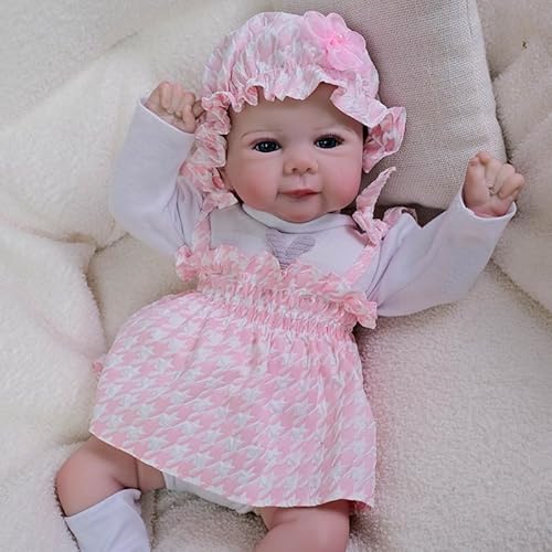 Lonian Reborn Puppen 19 Zoll Reborn Puppen Realistische Neugeborene Babypuppen Weicher Körper Poseable Voll Vinyl Körper Mädchen wie EIN lebhaftes Baby mit Fütterungskit für Kinder (AVA) von Lonian