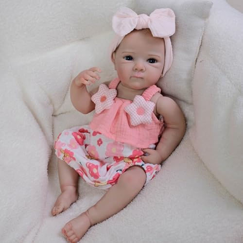 Lonian Reborn Puppen 19 Zoll Reborn Puppen Realistische Neugeborene Babypuppen Weicher Körper Poseable Voll Vinyl Körper Mädchen wie EIN lebhaftes Baby mit Fütterungskit für Kinder (Sophia‌) von Lonian