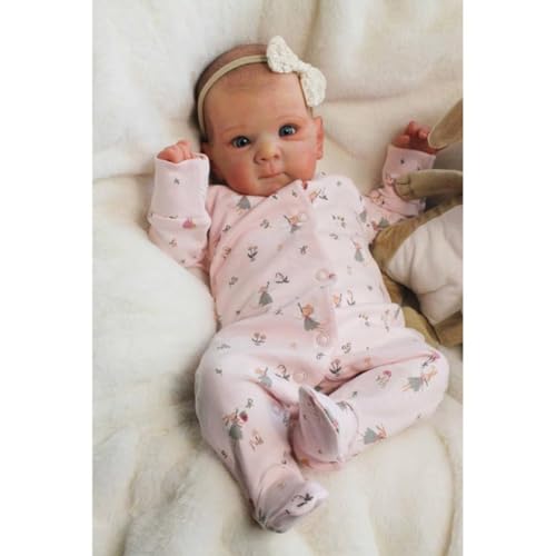 Lonian Reborn Puppen 19 Zoll Reborn Puppen Realistische Neugeborenen Puppen Soft Body Poseable Full Vinyl Body Girl für Kinder (Bettie) von Lonian