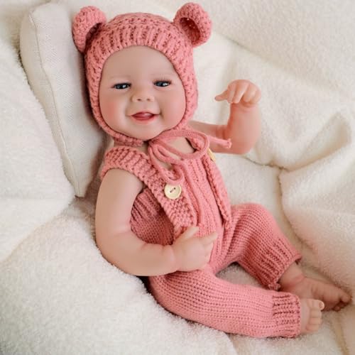 Lonian Reborn Puppen 19 Zoll Reborn Puppen Realistische Neugeborenen Puppen Soft Body Poseable Full Vinyl Body Girl für Kinder (Vivienne) von Lonian