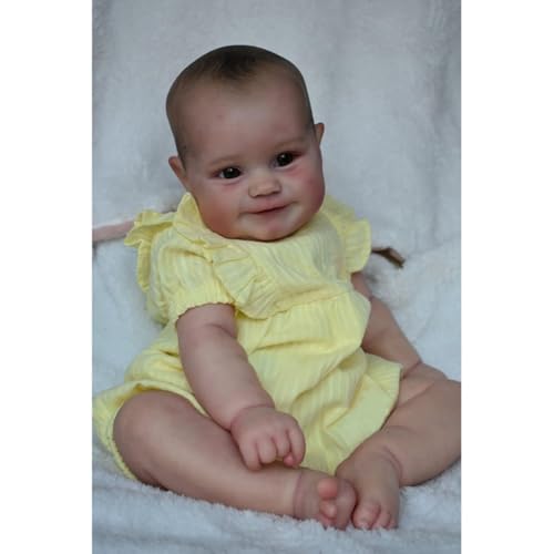 Lonian Reborn Puppen Alter 3 +, 24 Zoll realistische Kleinkind Reborn Puppe, die Aussehen Real Life Soft Life Like Lovely Baby von Lonian