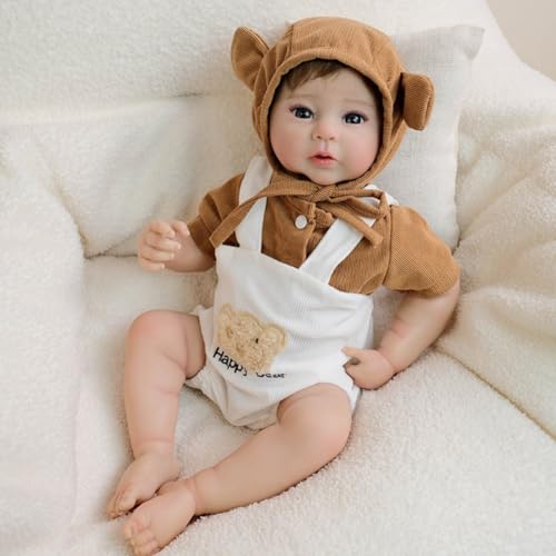 Lonian Reborn Puppen Offene Augen 19 Zoll 48 cm Handmade Reborn Baby Realistic Vinyl Newborn Doll Girl Babies für Kinder ab 3 Jahren Lonian Reborn Puppen Offene Augen 19 Zoll 48 cm Handmade Reborn Baby Realistic Vinyl Newborn Doll Girl Babies für Kinder ab 3 Jahren von Lonian