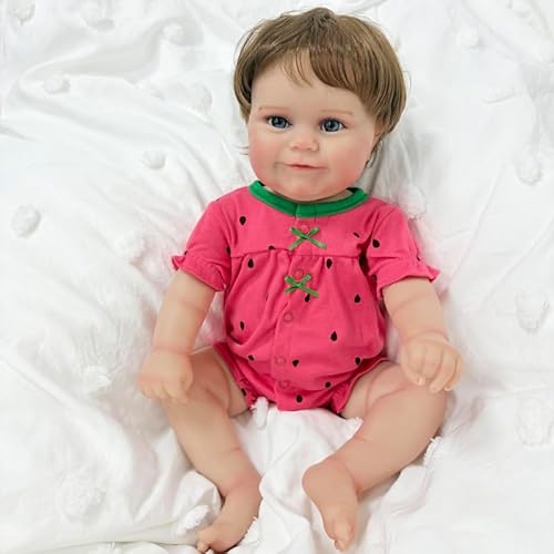 Lonian realistische Neugeborene Puppe Mädchen 18 Zoll lebensechte Baby süßes Lächeln neugeborenes echtes Leben Baby Puppen Weichheit vin-yl Körper für Kinder Lonian realistische Neugeborene Puppe Mädchen 18 Zoll lebensechte Baby süßes Lächeln neugeborenes echtes Leben Baby Puppen Weichheit vin-yl Körper für Kinder von Lonian