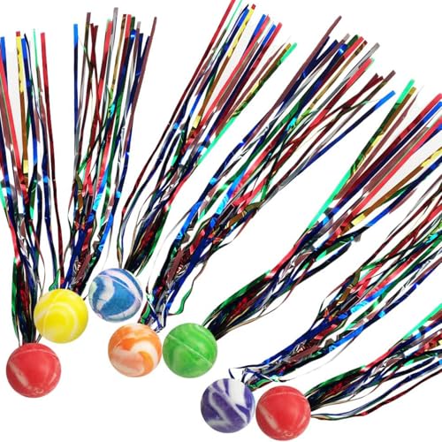 Lonimia Gummiball Spielzeug, 20pcs Kinder Bouncy Balls, bunte Schleife Bouncy Balls, Kinder Geburtstag Geschenk/Party/Geschenk Bouncy Balls (Introductory version 2.5*25CM) von Lonimia