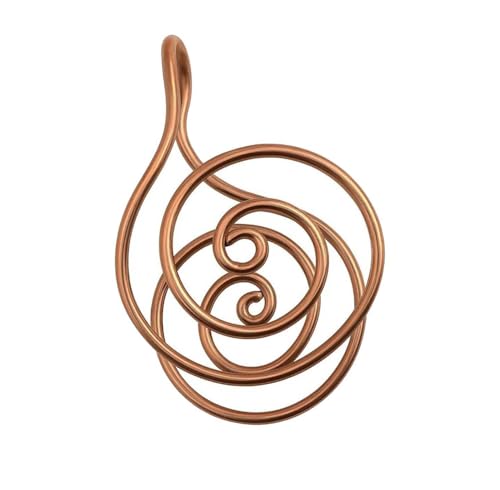 Kupfer-Handflächenring, Reiki-Energiespirale, Handringe for Meditation Und Energieheilung, Handgefertigte Kupfermanschetten for Kristallarbeit, Manifestation Und Chakra-Ausgleich(Without Gem,1pc) von Lonvgrt
