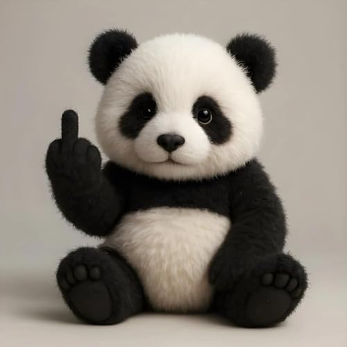 Lernen Sie die Attitude Squad kennen: Kleine Plüsch-Rebellen mit Frechheit und Kuschelfreude, Plüschtiere im Taschenformat mit Stressabbau-Humor und rebellischem Charme, lustige Geschenke(Panda) von Lonvgrt