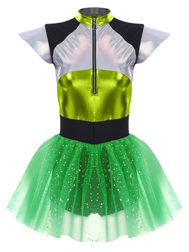 Loodgao Damen Astronaut Kostüm Metallic Glänzend Kleid mit Tutu Rock Weltraum Raumfahrer Halloween Cosplay Mottoparty Outfits Grün XXL Loodgao Damen Astronaut Kostüm Metallic Glänzend Kleid mit Tutu Rock Weltraum Raumfahrer Halloween Cosplay Mottoparty Outfits Grün XXL von Loodgao