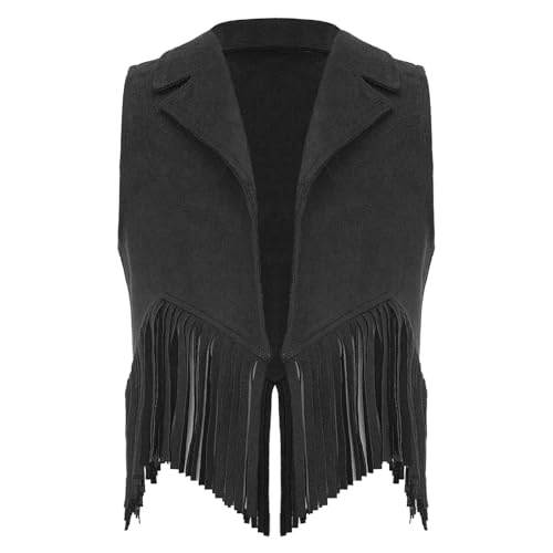 Loodgao Jungen Cowboy Kostüm Western Weste mit Fransen Revers Kragen Hemd Vorne Offene Ärmellose Blusen Halloween Fasching Cosplay Outfits Schwarz 134-140 Loodgao Jungen Cowboy Kostüm Western Weste mit Fransen Revers Kragen Hemd Vorne Offene Ärmellose Blusen Halloween Fasching Cosplay Outfits Schwarz 134-140 von Loodgao