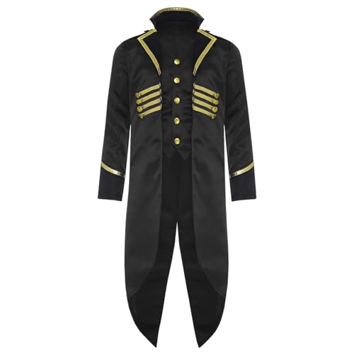 Loodgao Jungen Edel Frack Jacke Unregelmäßige Anzugjacke mit Anzugweste Märchen Piraten Vampire Uniformen Oberbekleidung Schwarz 158-164 Loodgao Jungen Edel Frack Jacke Unregelmäßige Anzugjacke mit Anzugweste Märchen Piraten Vampire Uniformen Oberbekleidung Schwarz 158-164 von Loodgao