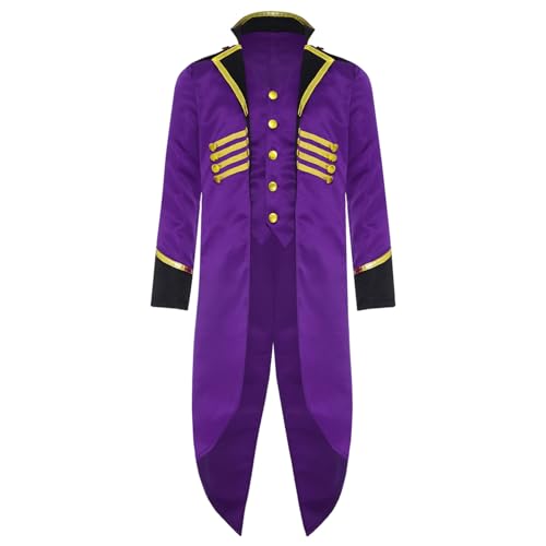 Loodgao Jungen Edel Frack Jacke Unregelmäßige Anzugjacke mit Anzugweste Märchen Piraten Vampire Uniformen Oberbekleidung Violett 122-128 Loodgao Jungen Edel Frack Jacke Unregelmäßige Anzugjacke mit Anzugweste Märchen Piraten Vampire Uniformen Oberbekleidung Violett 122-128 von Loodgao